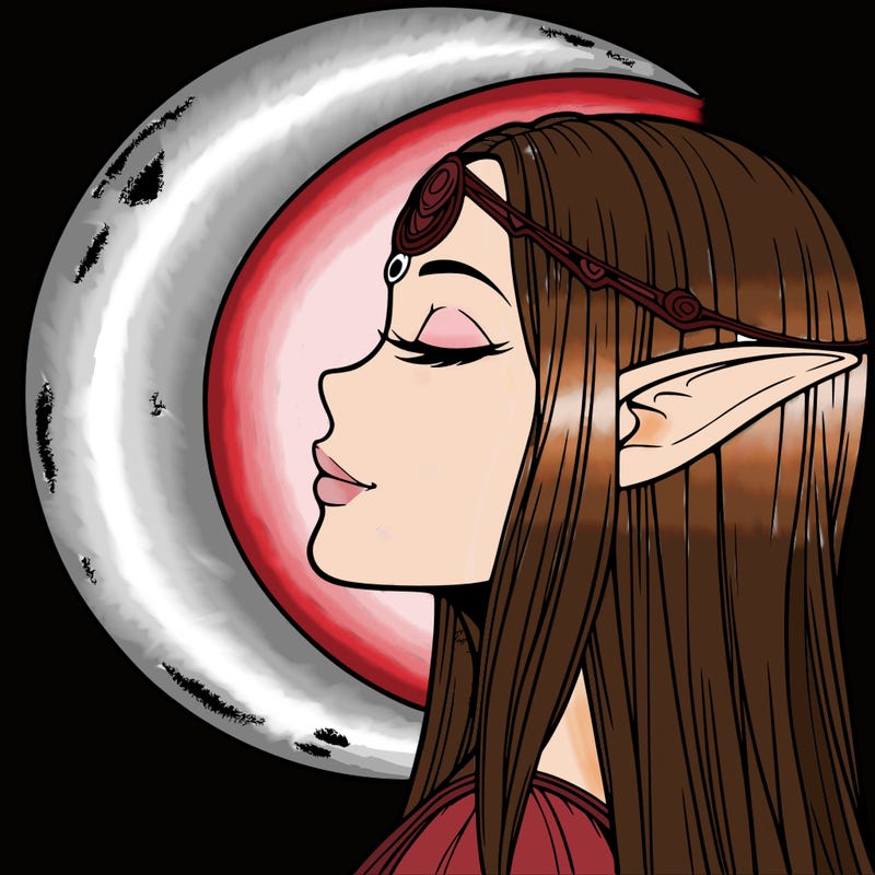 a realistic moon elf