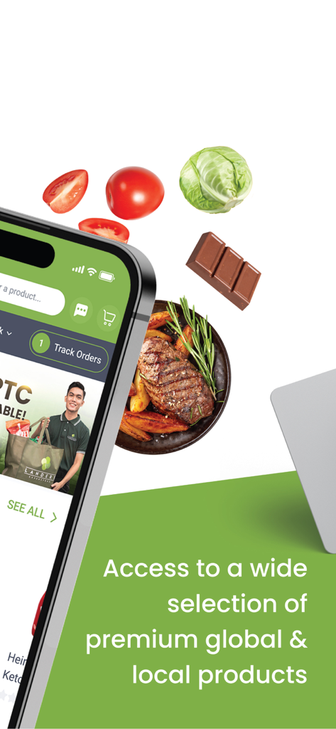 Landers Superstore - Landers Superstore app interface for ordering premium global and local products