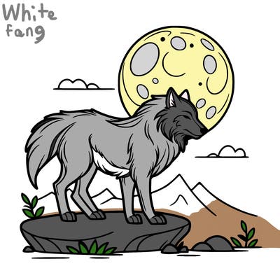 wolf moonlight