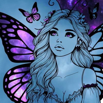 butterfly fairy realistic girl