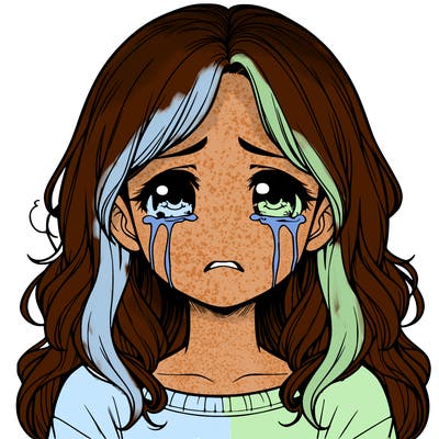 crying realistic girl