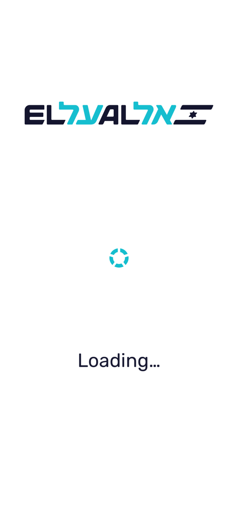DreamStream by El Al - Loading screen for DreamStream by El Al showing the airline logo and a blue progress spinner