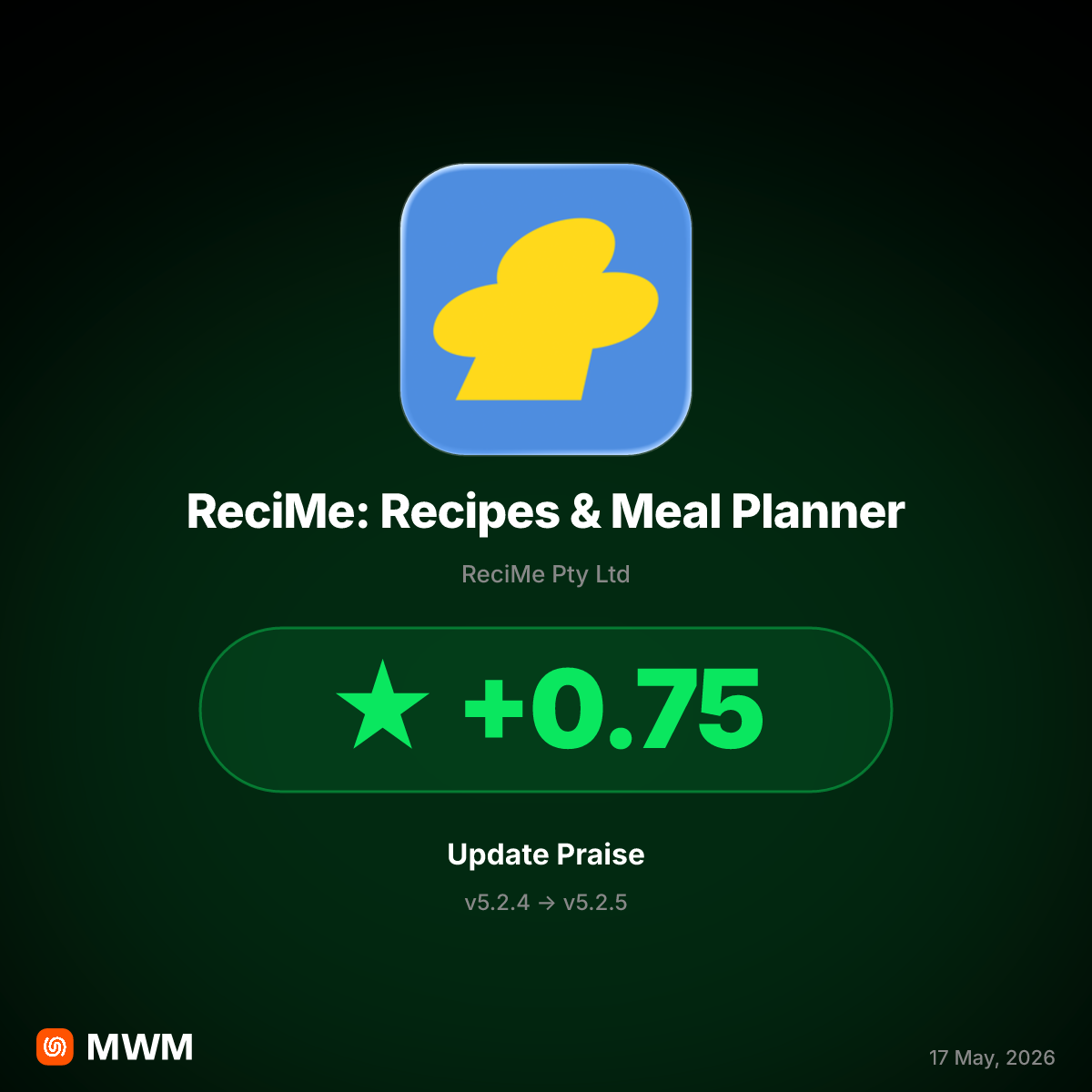 ReciMe v5.2.5 Fixes Subscription Bug, Ratings Climb