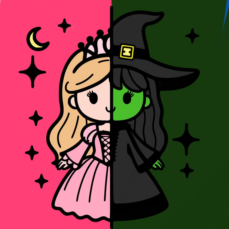 split princess and witch