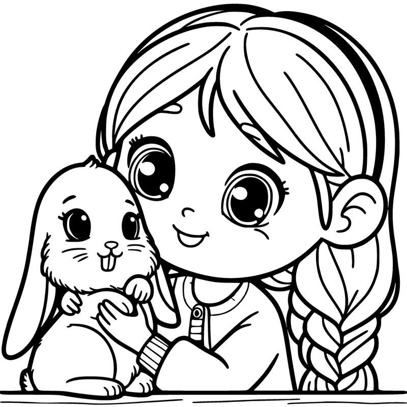 girl with a rabbit