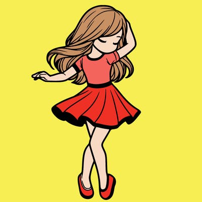 girl dancing  realistic