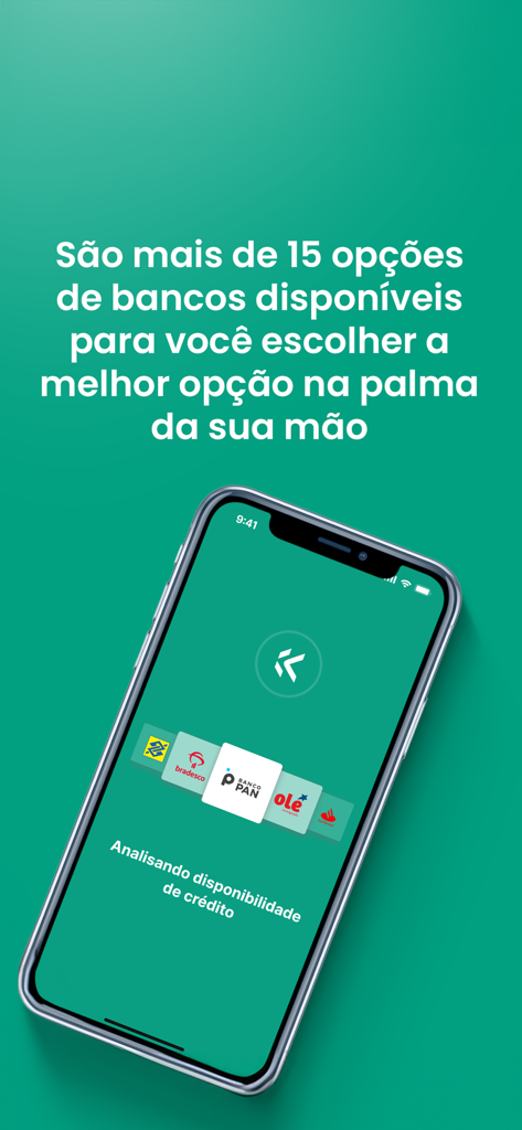Konsi | Empréstimo Consignado - Konsi app screen displaying multiple bank options for loan comparison