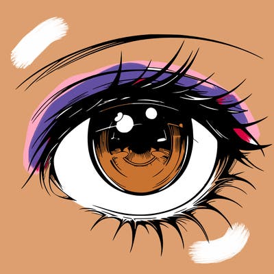 realistic anime eye fenale anime eye