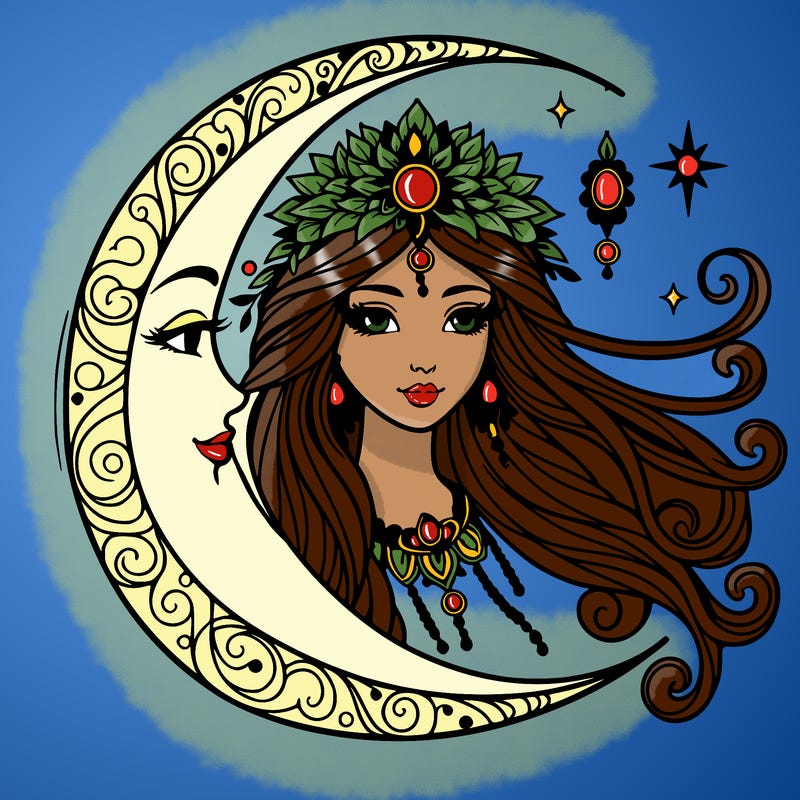 moon goddess realistic