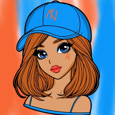semi realism beautiful girl wearing cap