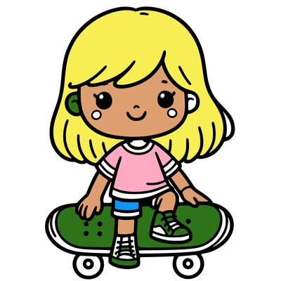 girl with skateboard