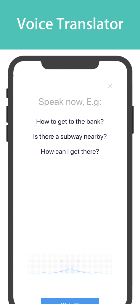 QS Scanner & Photo Translator - Voice translator feature showing prompts for travel questions