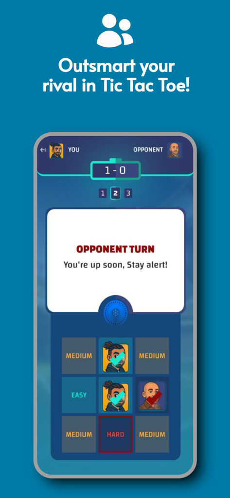 Football Masters – Trivia Game - A competitive soccer trivia match in the Tic Tac Toe game mode of Football Masters