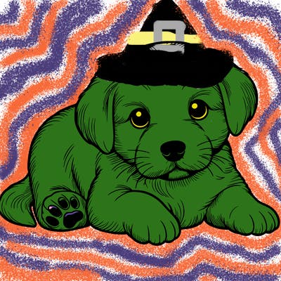 a cute realistic puppy