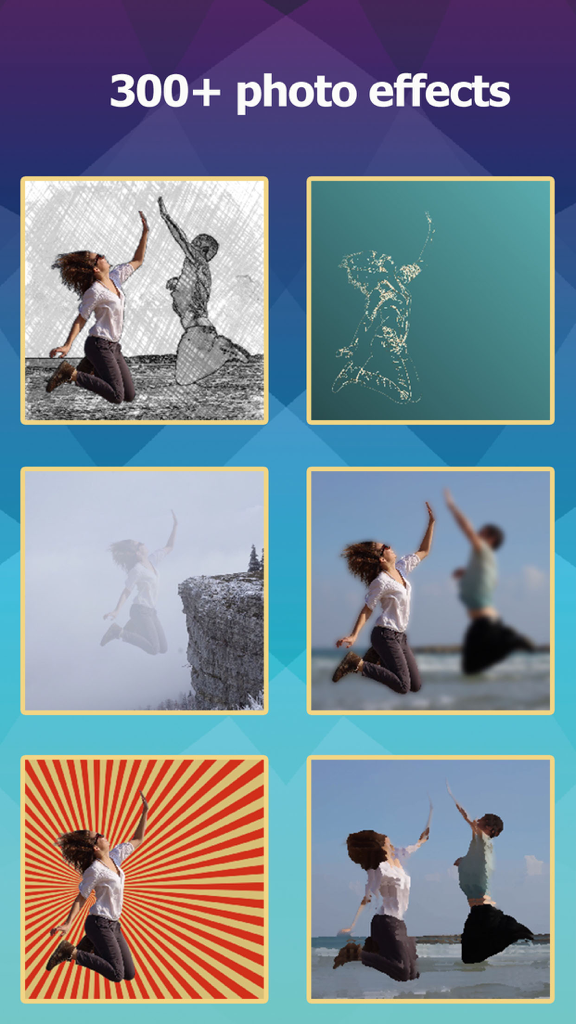 Aftercut - Examples of creative photo effects and filters in the Aftercut app