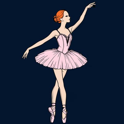 realistic ballerina