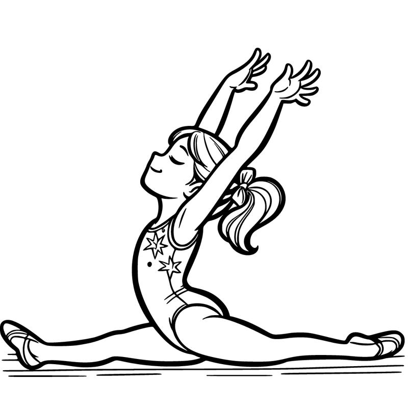 gymnastics girl doing a split