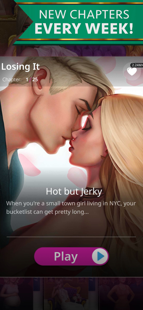 My Story: Choose Your Own Path - Una escena romántica de primer plano de una pareja a punto de besarse en el juego narrativo interactivo My Story.