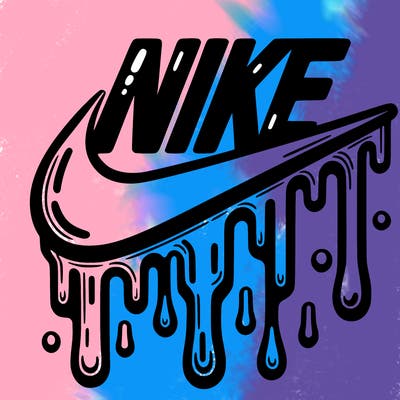 dripping nike logo