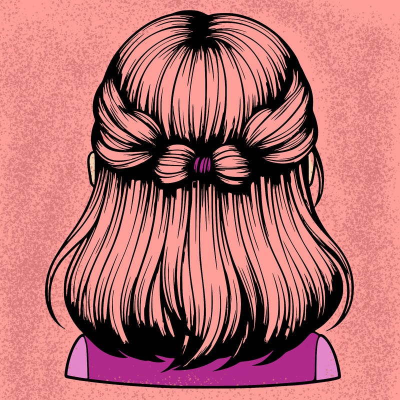 realistic girl  hairstyle