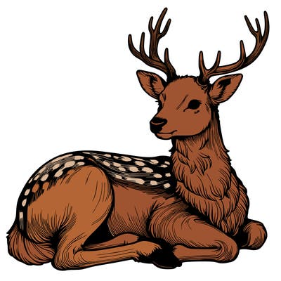 realistic deer with antlers