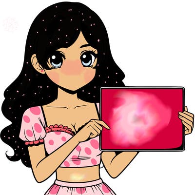 realistic pretty girl holding blank sign