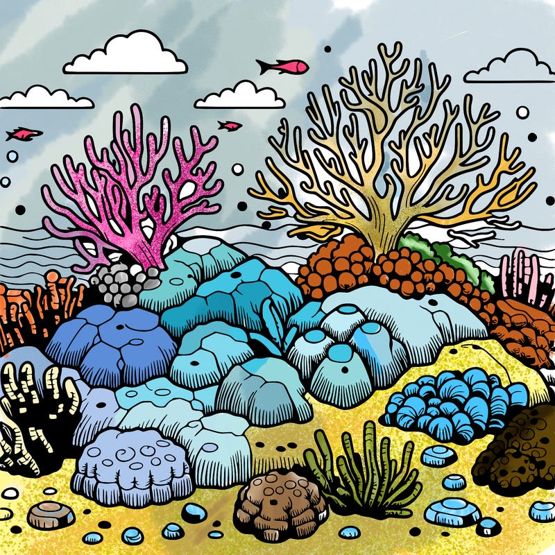 realistic coral reef
