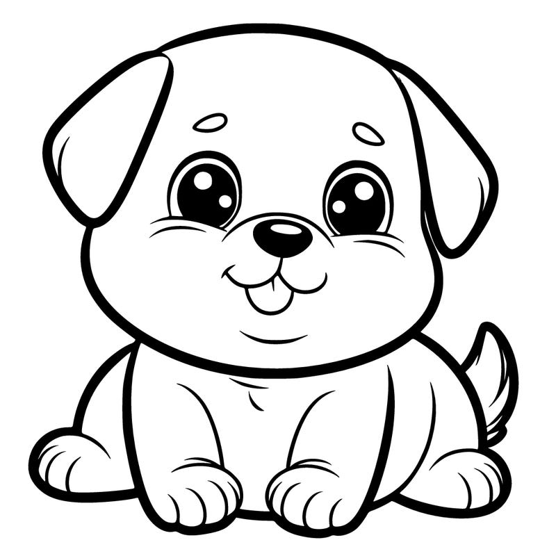 a cute chubby lab puppy