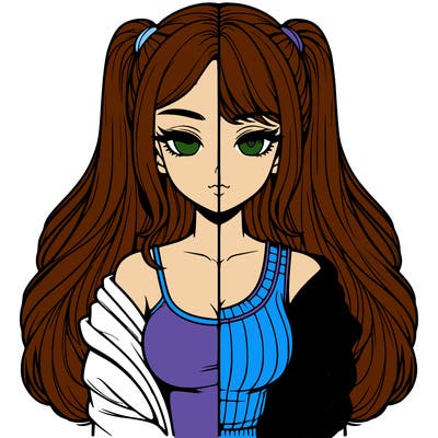 realistic girl split