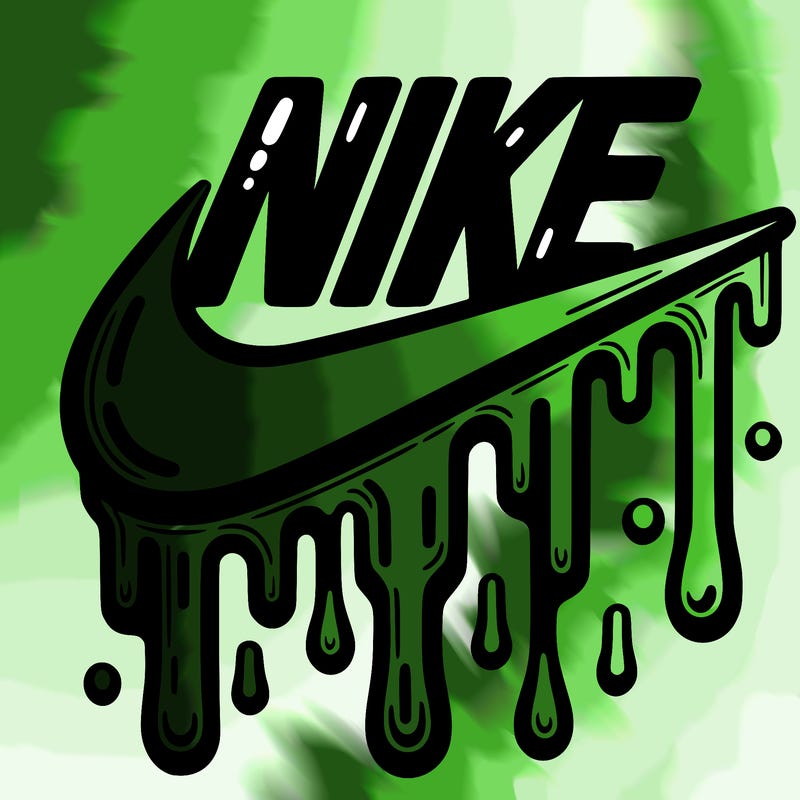 dripping nike logo