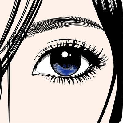 realistic korean girl eye