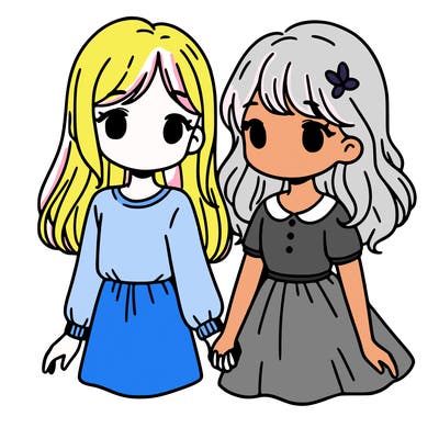 a girl and her girlfriend holding hands