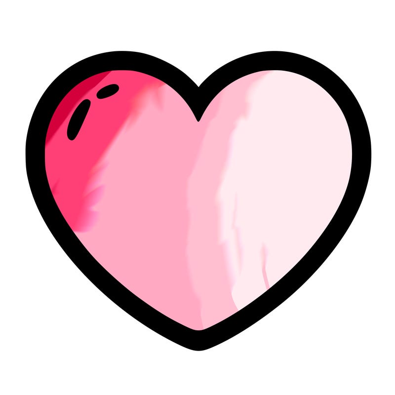 a blank heart