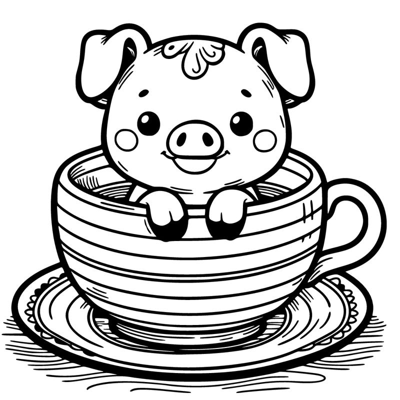 pig in a teacup