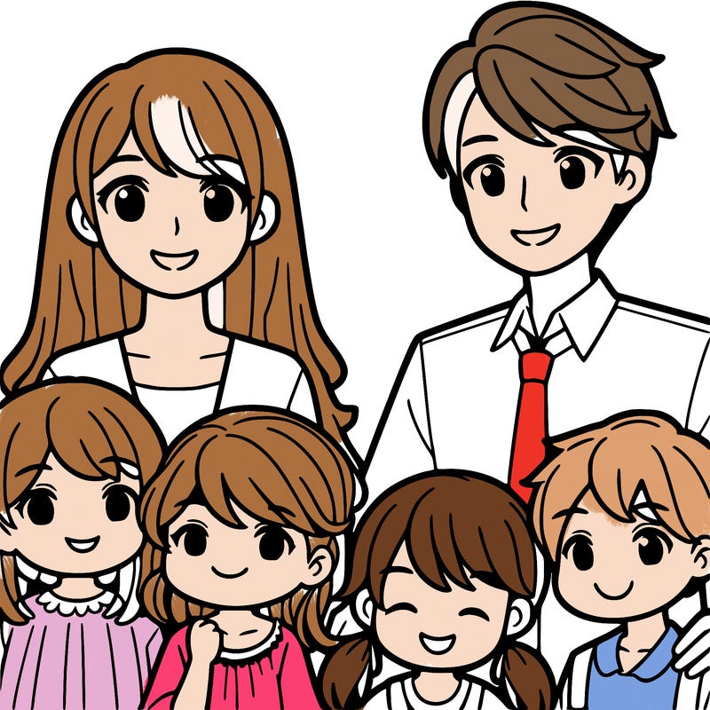 mom and 2 daughters and 1 son and dad