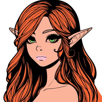 elf girl realistic dark fantasy