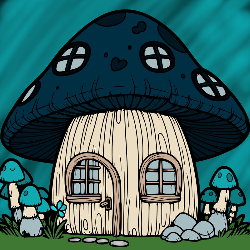 realistic mushroom house 🍄