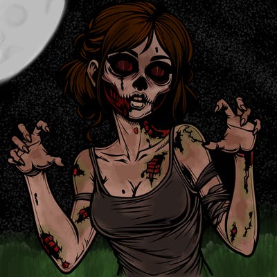 realistic zombie girl