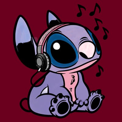 stitch listening to music