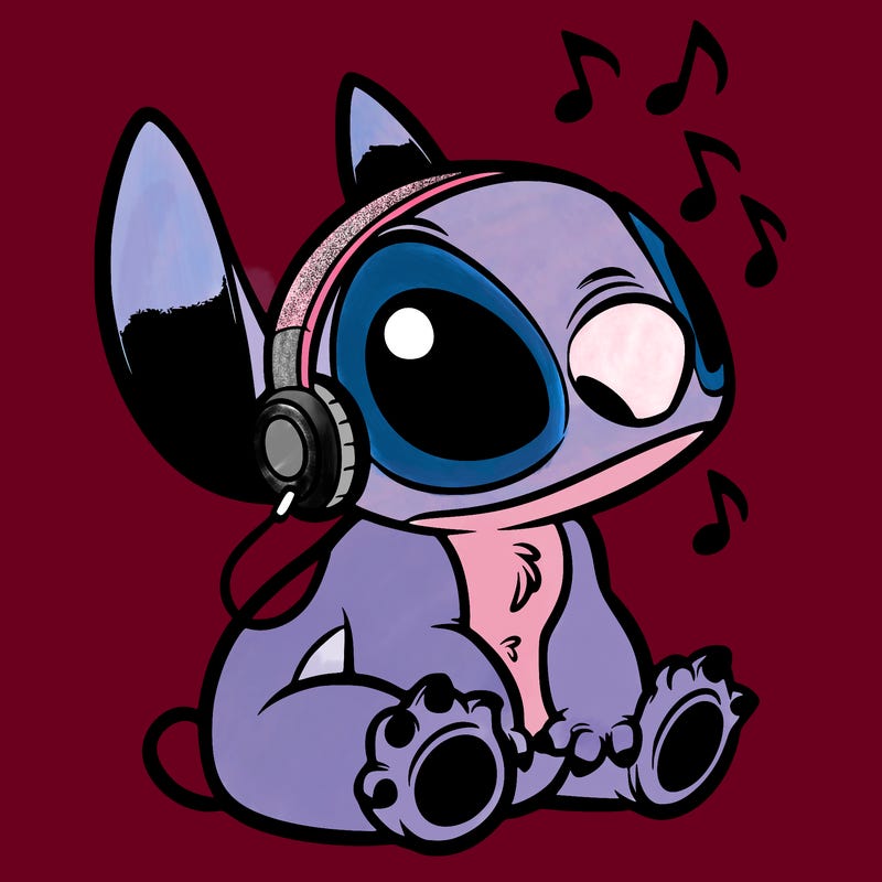 stitch listening to music