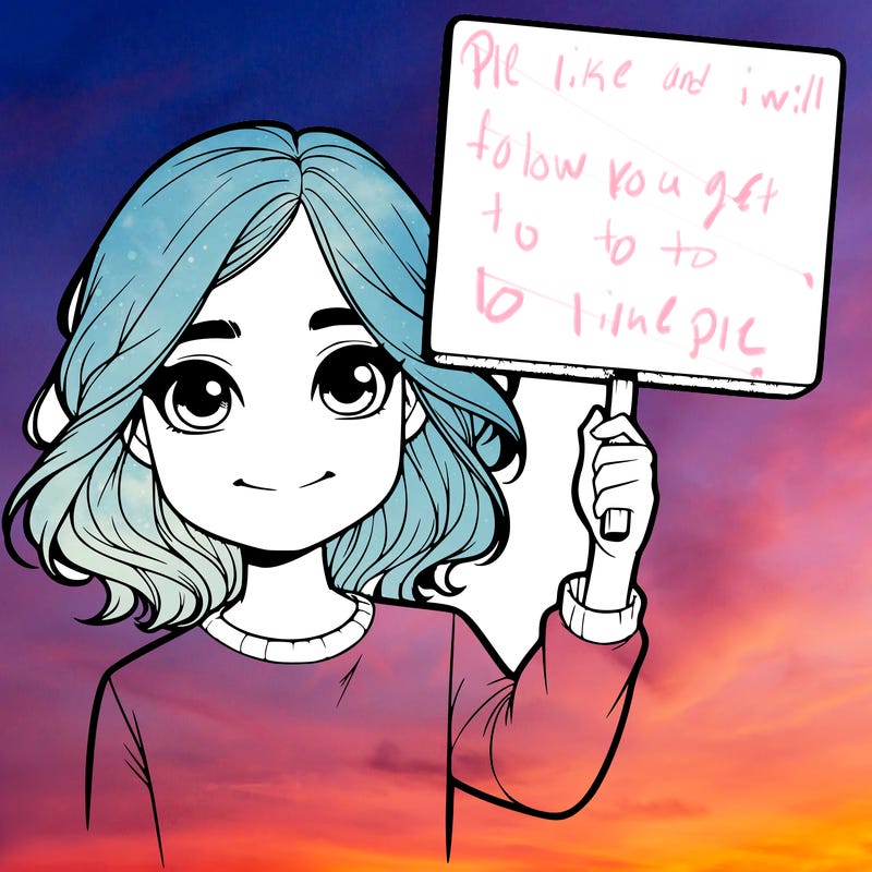 realistic girl holding up a sign