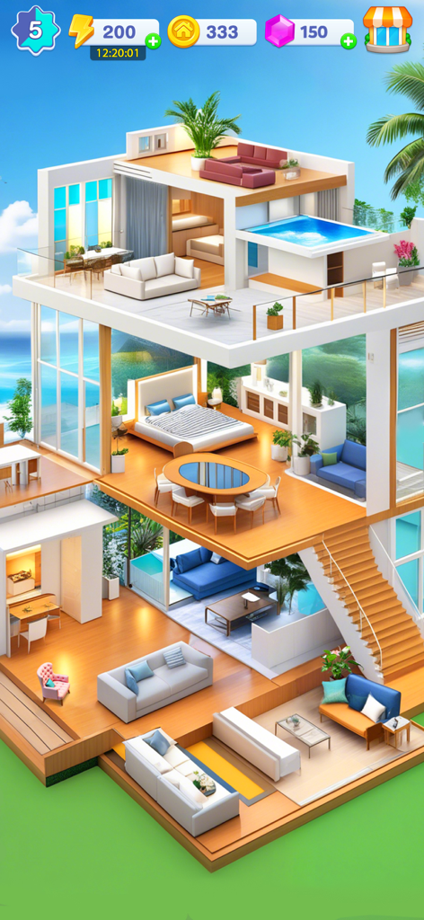 Modern luxury mansion interior design in Merge Home Master