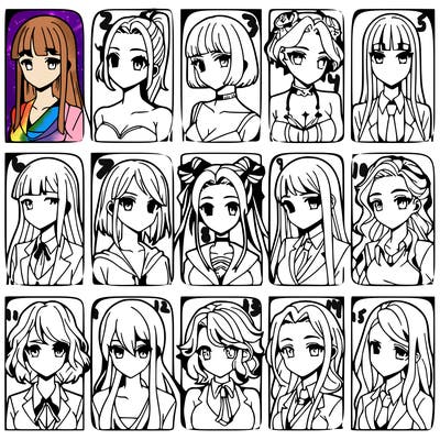 girls that look diffrent anime