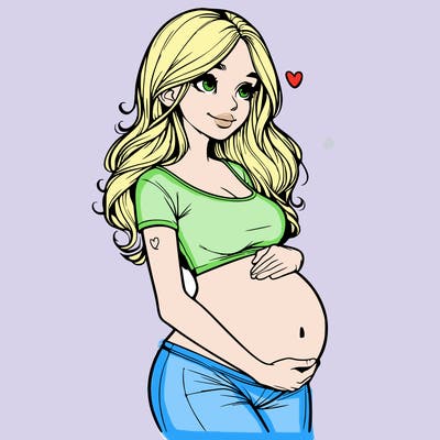 realistic pregnant girl