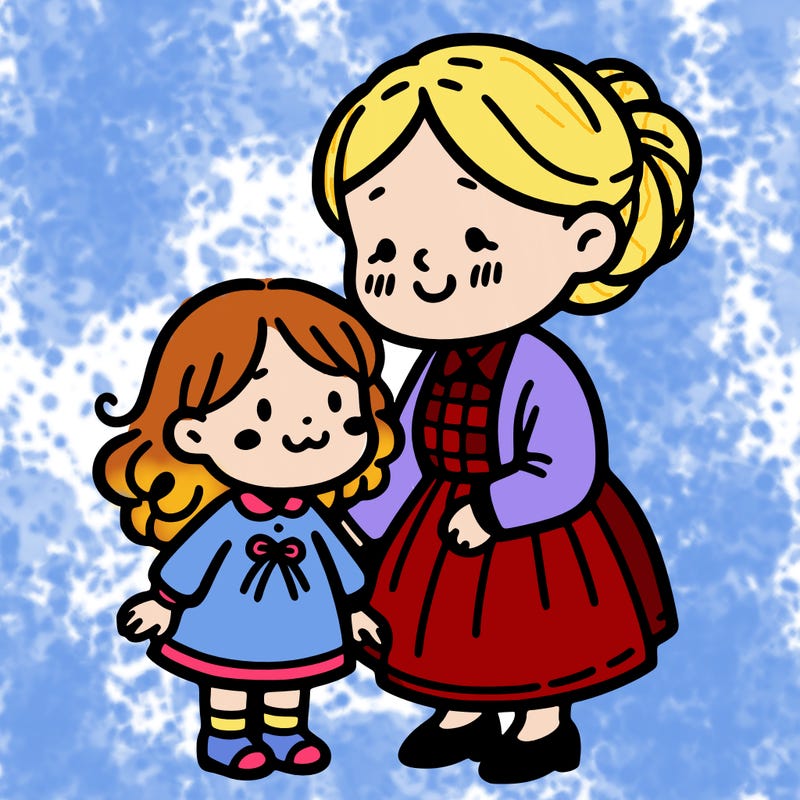 grandmother with little girl
