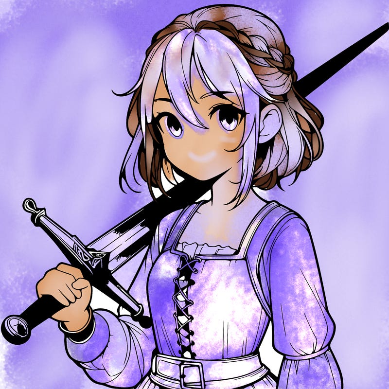 realistic girl with a sword