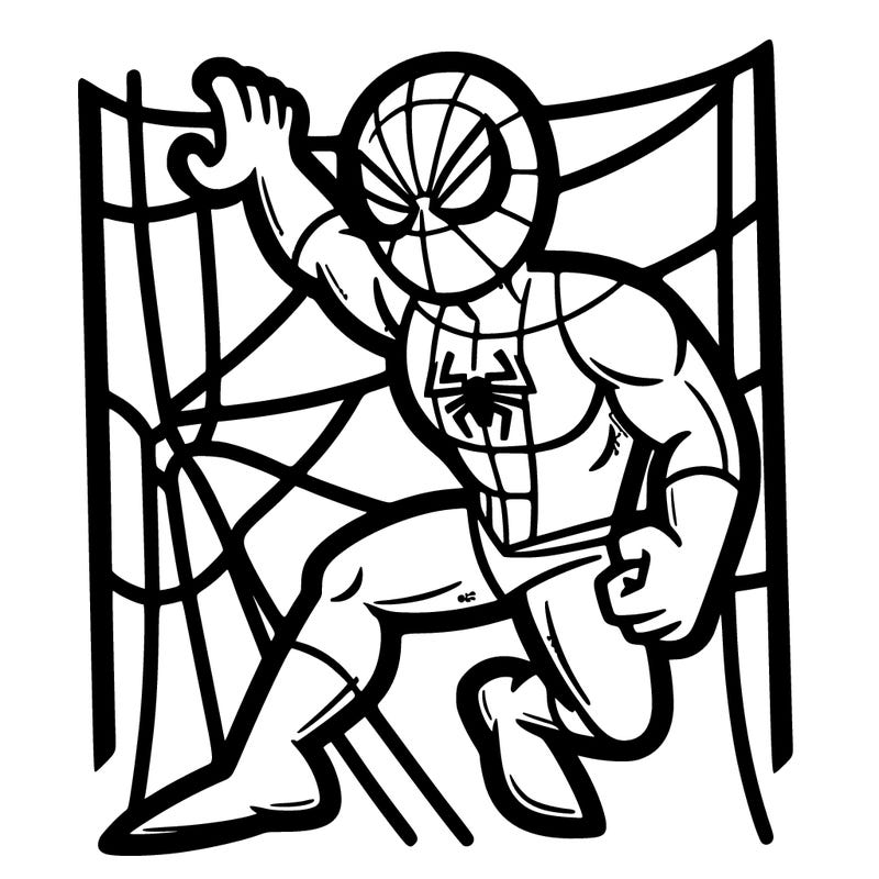 coloring page of spiderman