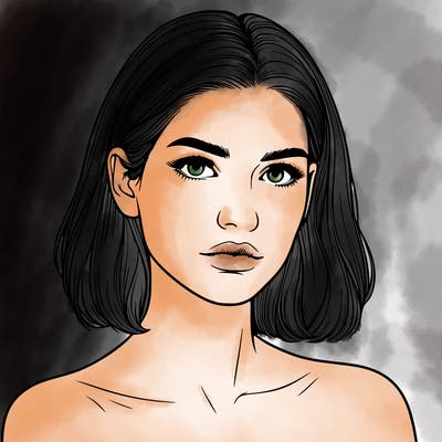 realistic portrait of woman