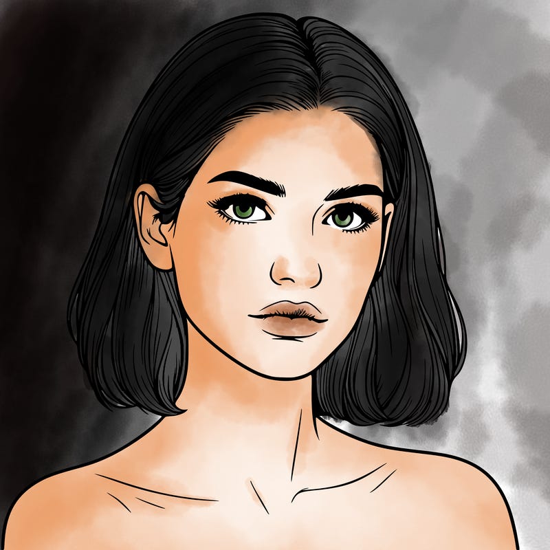 realistic portrait of woman