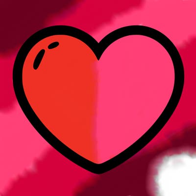a blank heart